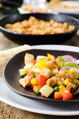 Chicken salad with vegetables