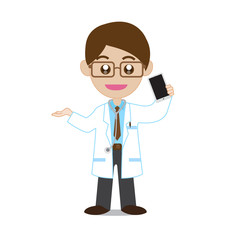 Doctor Showing Smartphone