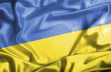 Ukraine waving flag