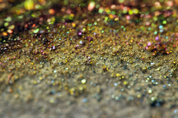 Fantastic background, magic of a stone, rainbow in rock