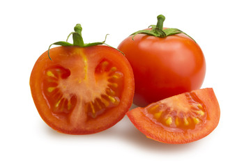 With tomato slice and slice