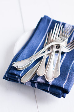 Delicate vintage silverware