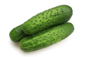 Three cucumber stacked on each other