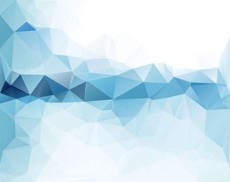 Abstract triangular blue background