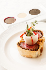 Fillet Wellington with fresh herbs