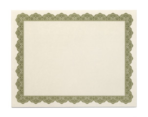 Large Blank Certificate