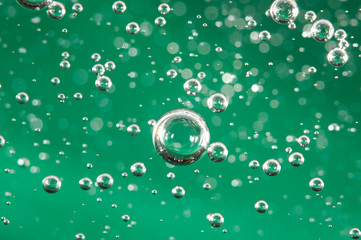 Abstract background from bubbles in a liquid