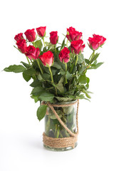 Rosen in einer Glasvase