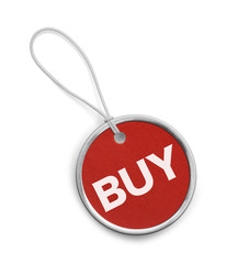 Round Red Buy Tag