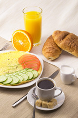 Breakfast with omelet