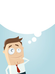 nachdenken denkblase hintergrund mann business