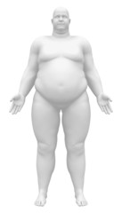 Obese Anatomy Male Figure - Front view