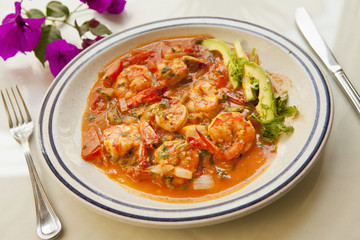 Mexican style cooked shrimp, camerones picados
