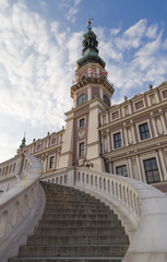 Fototapeta na wymiar Stairs before the old town hall