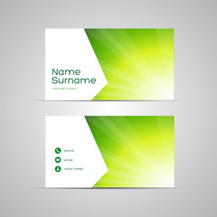 Modern Business-Card Set vector green