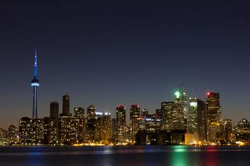 Toronto Skyline at Dusk with copyspace