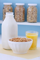 Delicious muesli breakfast