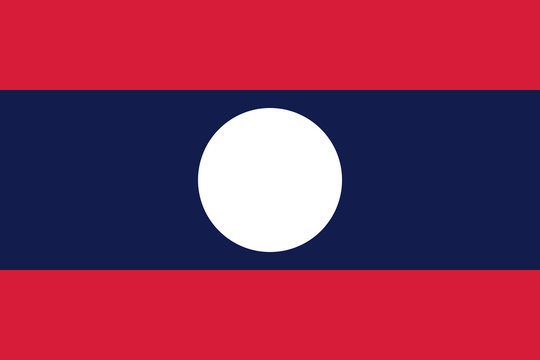 Flag of Laos - Lao People's Democratic Republic