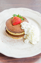 Chocolate pudding pancake