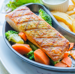 Salmon grilled