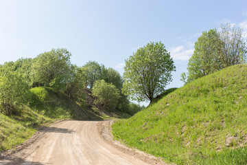 Fototapeta na wymiar road in the hills
