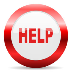 help glossy web icon