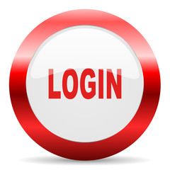 login glossy web icon