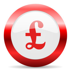 pound glossy web icon