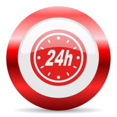 24h glossy web icon