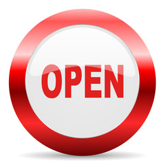 open glossy web icon