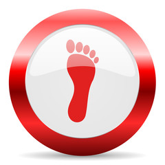 foot glossy web icon