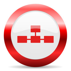 Obraz premium database glossy web icon