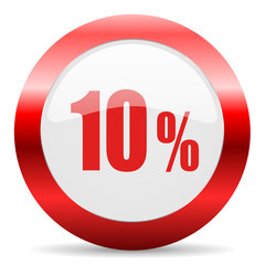 10 percent glossy web icon
