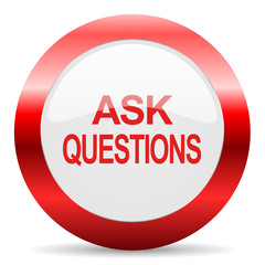 ask questions glossy web icon