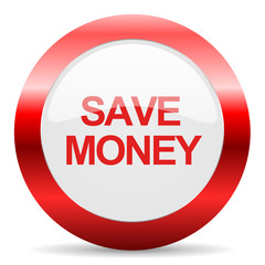 save money glossy web icon