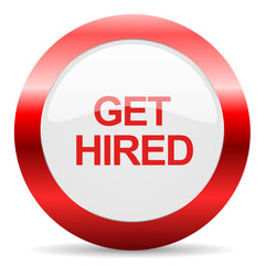 get hired glossy web icon