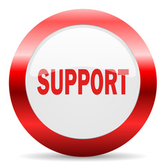 support glossy web icon