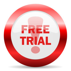 free trial glossy web icon
