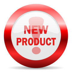 new product glossy web icon