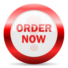 order now glossy web icon