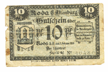old German Reichsmarks, 10-30 years of the 20th century