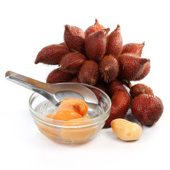 sweet zalacca with syrup in the cup