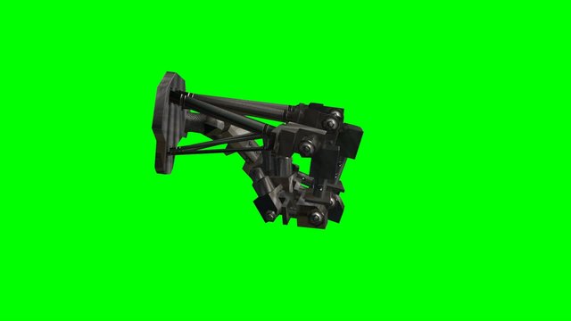 Terminator Robot Hand in motion - green screen