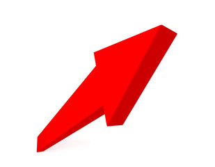 red 3d arrow