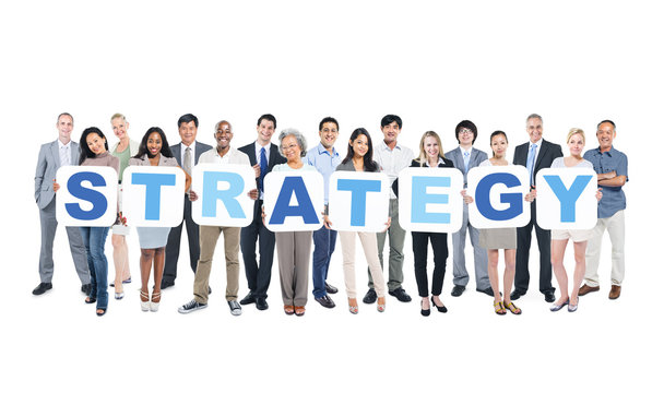 Multi-Ethnic Group Of Business People with Strategy Concept