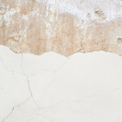 Cracked whitewash wall fragment © exopixel