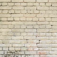 Old white brick wall fragment