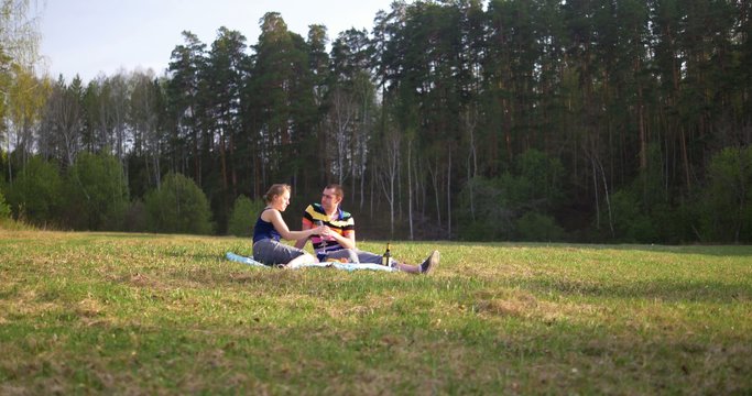 Couple at picnic