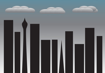 CityScape with Clouds