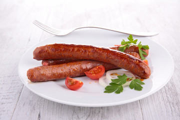 grilled sausages